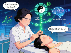 Efficacité curative et fonction du système nerveux autonome des patients souffrant d'insomnie : acupuncture sur les méridiens Shaoyang et points 17 IG et 16 TR